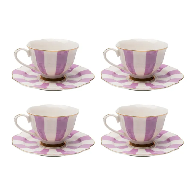 kare-design-kaffeetasse-harlequin-mit-untertasse-4-teilig-lila-180-ml-porzellan image 1