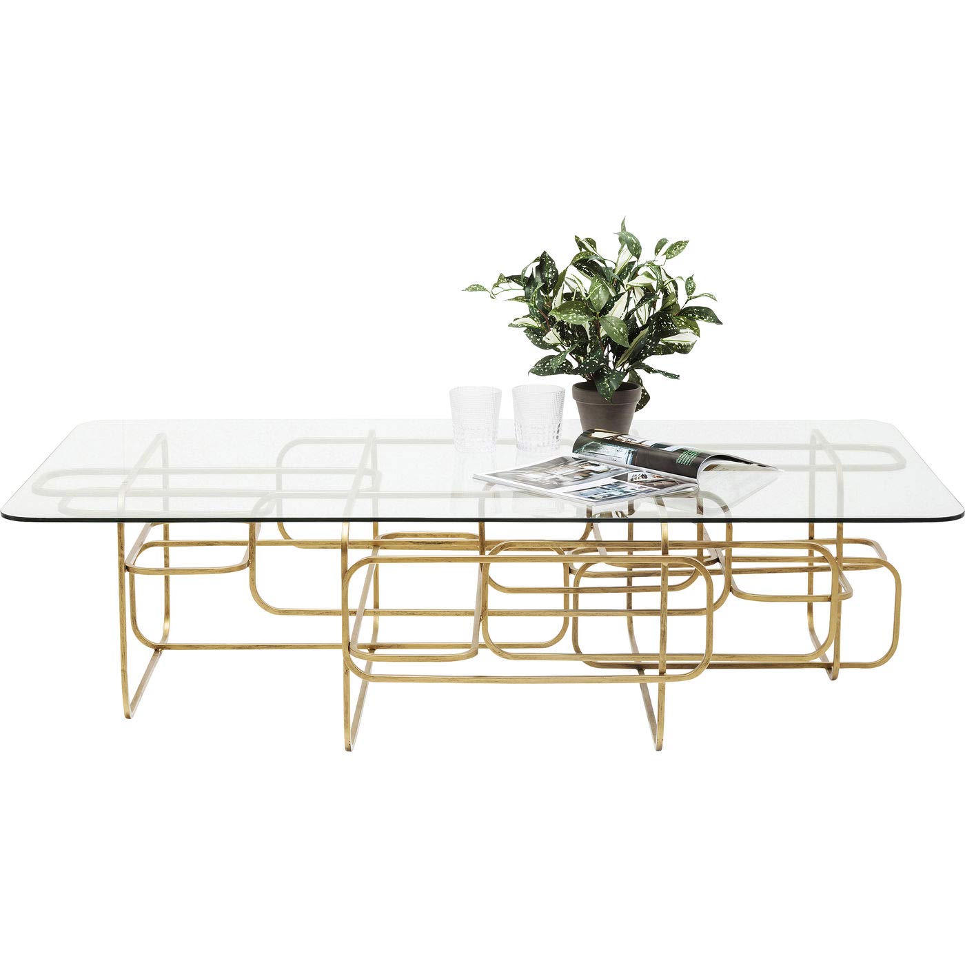 kare-design-couchtisch-meander-gold-140x36x80-cm image 1