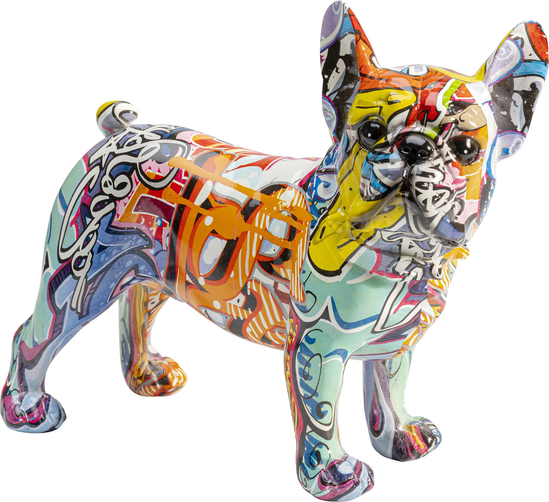 kare-design-graffiti-dog-deko-figur-franz-sische-bulldogge-mehrfarbig-22-x-24-x- image 1