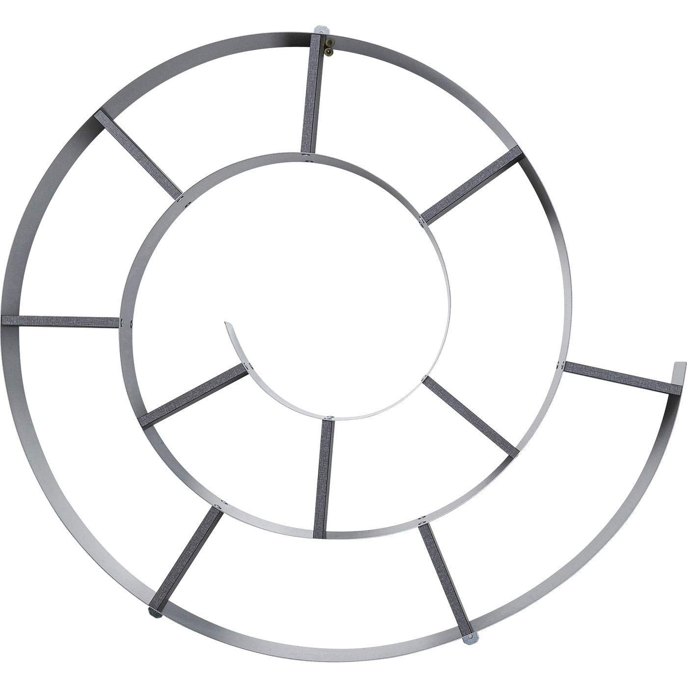 kare-design-wandregal-snail-silber-rund-durchmesser-75-cm-stahl image 1