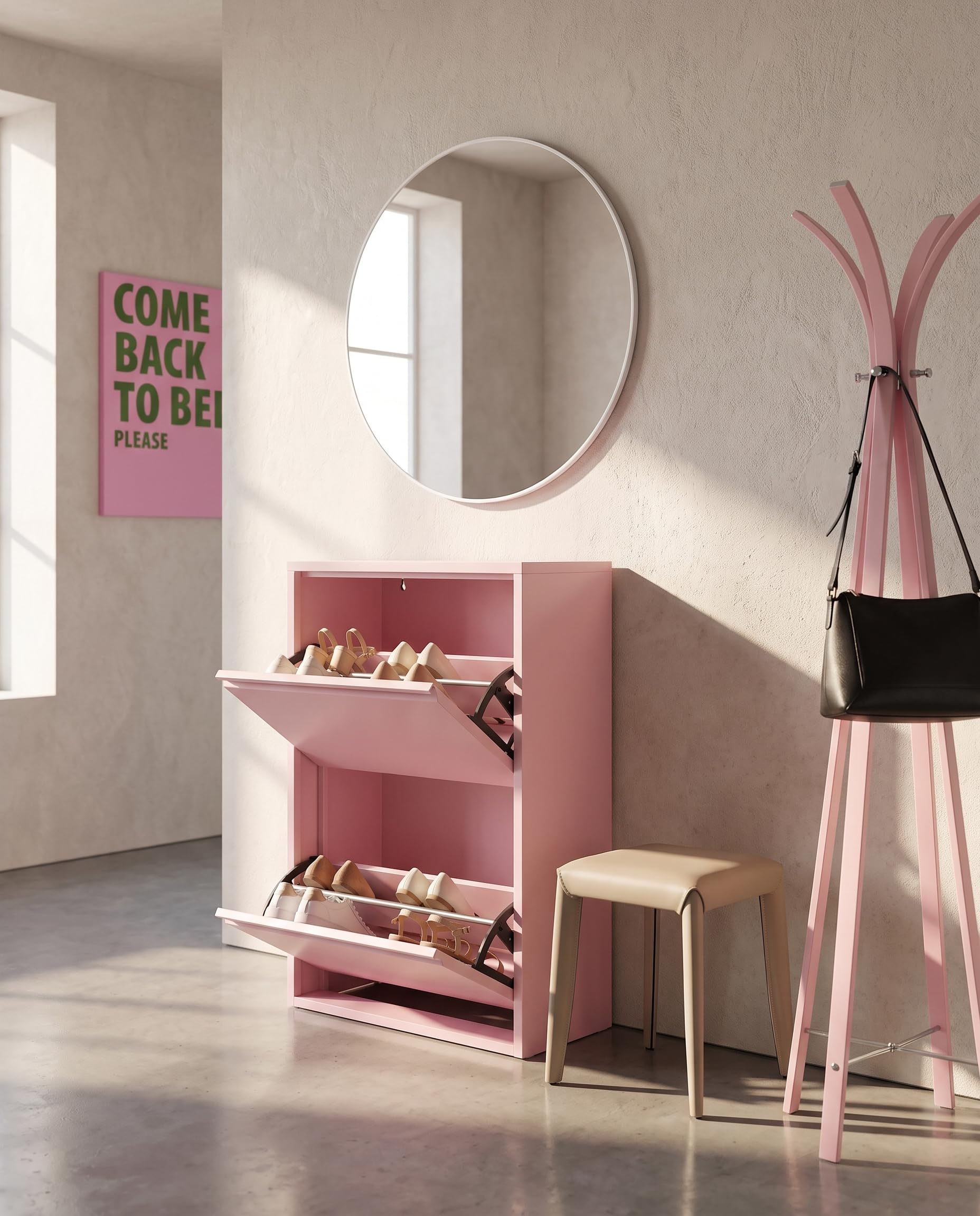 kare-design-hocker-monza-hellgrau-35x35x46-cm-sitzhocker-lederoptik-mit-stahlf-e image 2