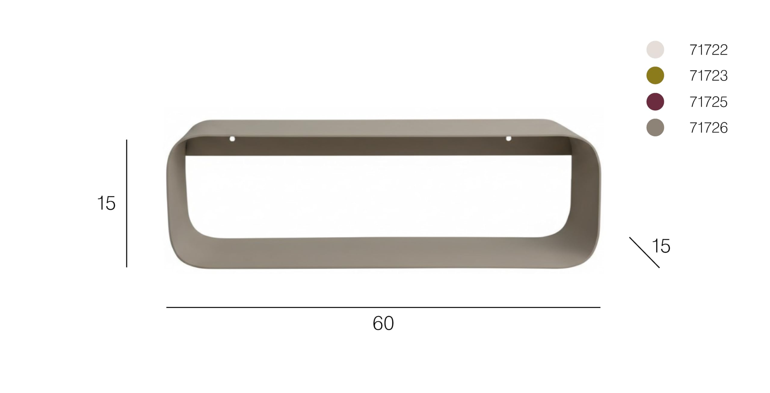 kare-design-wandregal-lounge-xs-creme-58x15x15-cm-schwebendes-wandboard-aus-stah image 3