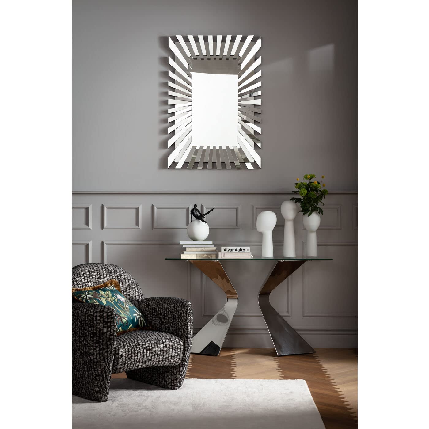 kare-design-objekt-athletic-33-cm-schwarz-wei-e-deko-skulptur-33x27x22-cm image 2