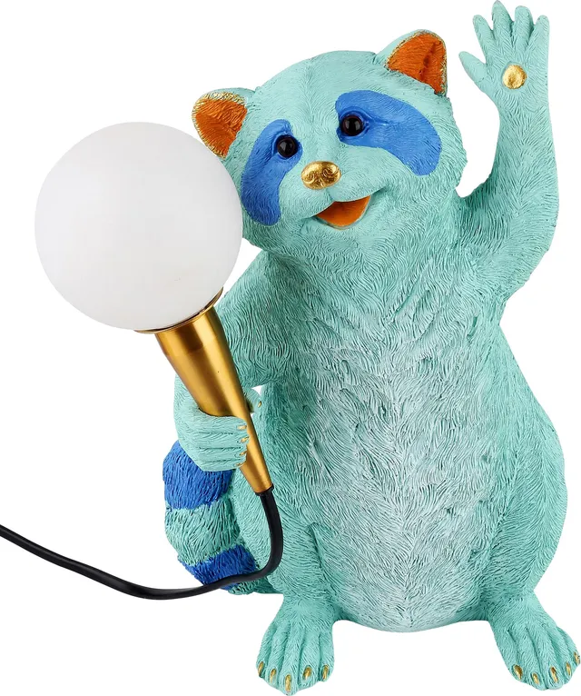 kare-design-raccoon-tischleuchte-blau-waschb-r-31x19x18-cm image 1