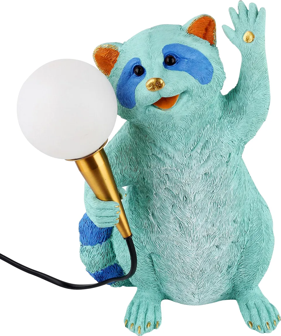 kare-design-raccoon-tischleuchte-blau-waschb-r-31x19x18-cm image 1