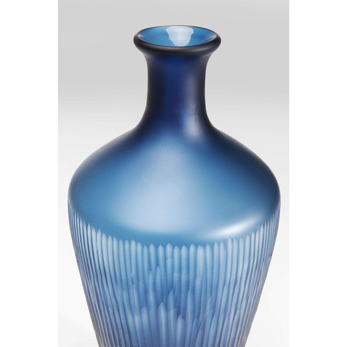 kare-design-vase-cutting-blue-taille-43-cm-bodenvase-mattglas-saphirblau image 2