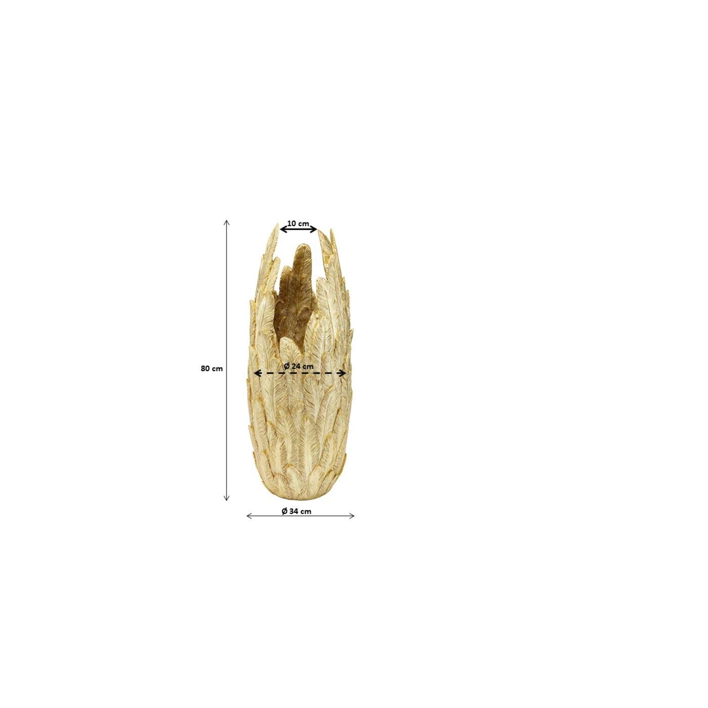 kare-design-feathers-bodenvase-gold-feder-design-vase-80x34x34-cm image 5