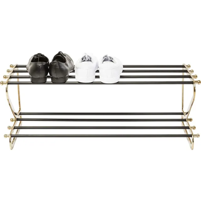 kare-design-schuhregal-walk-small-schwarz-gold-34x84x31-cm image 1