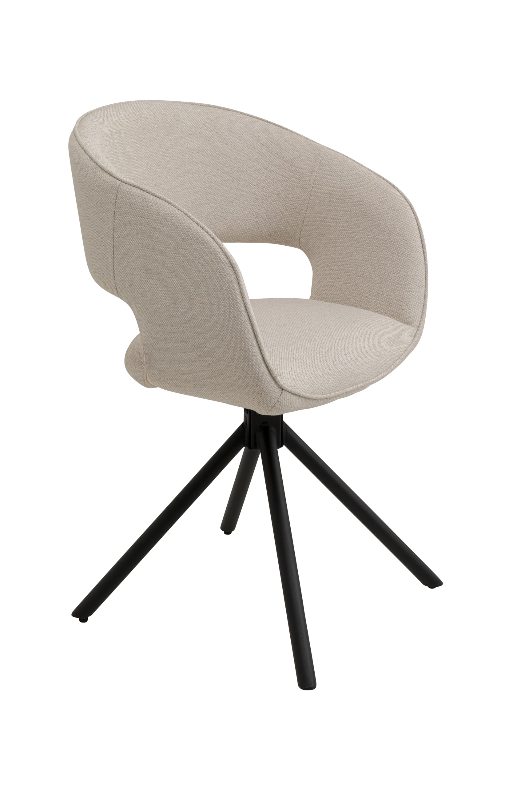 kare-design-drehstuhl-gina-schwarz-beige-80x54x53-cm-drehbar image 4