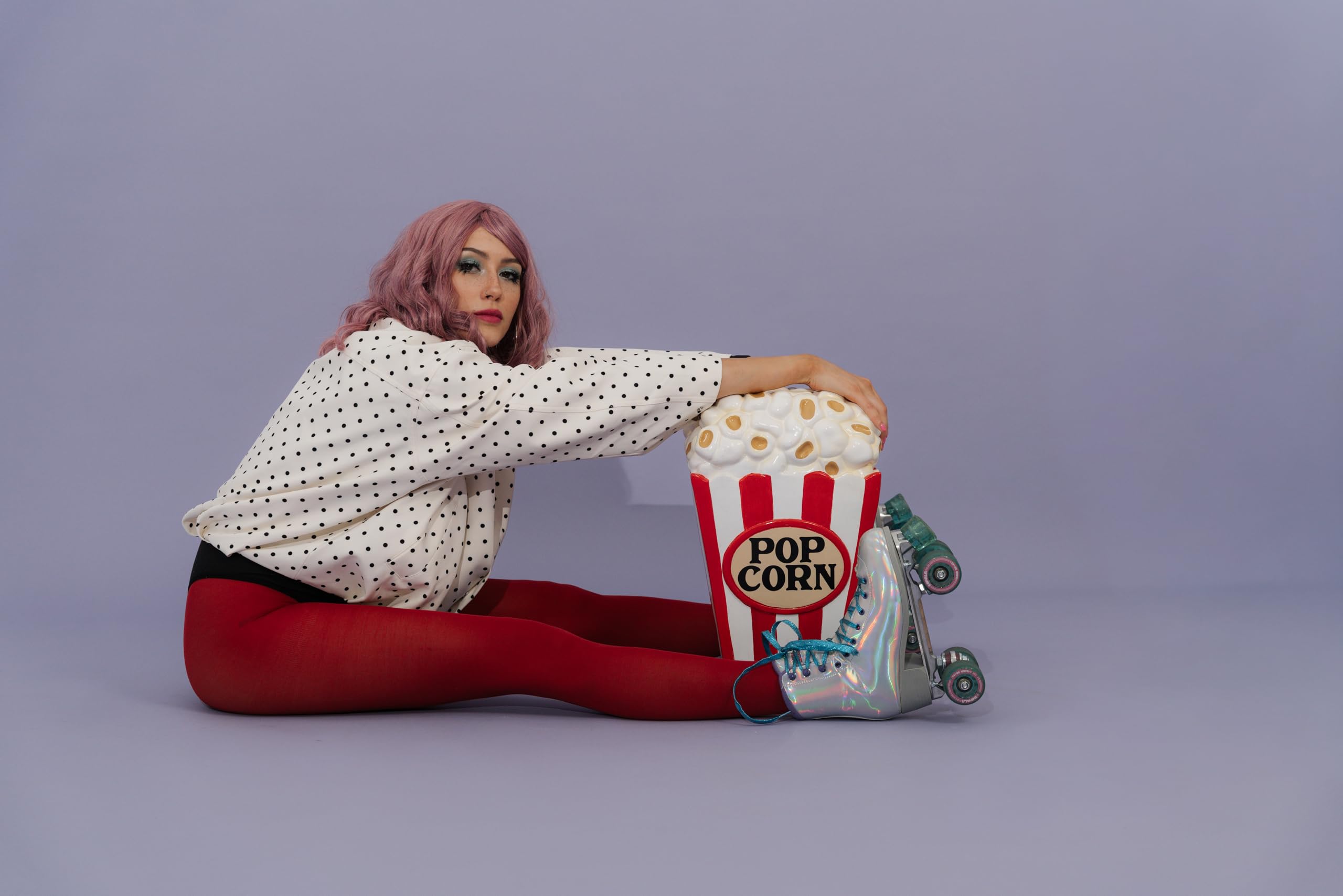 kare-design-sitzhocker-popcorn-rot-wei-30x30-cm-110-kg-kunststein image 2