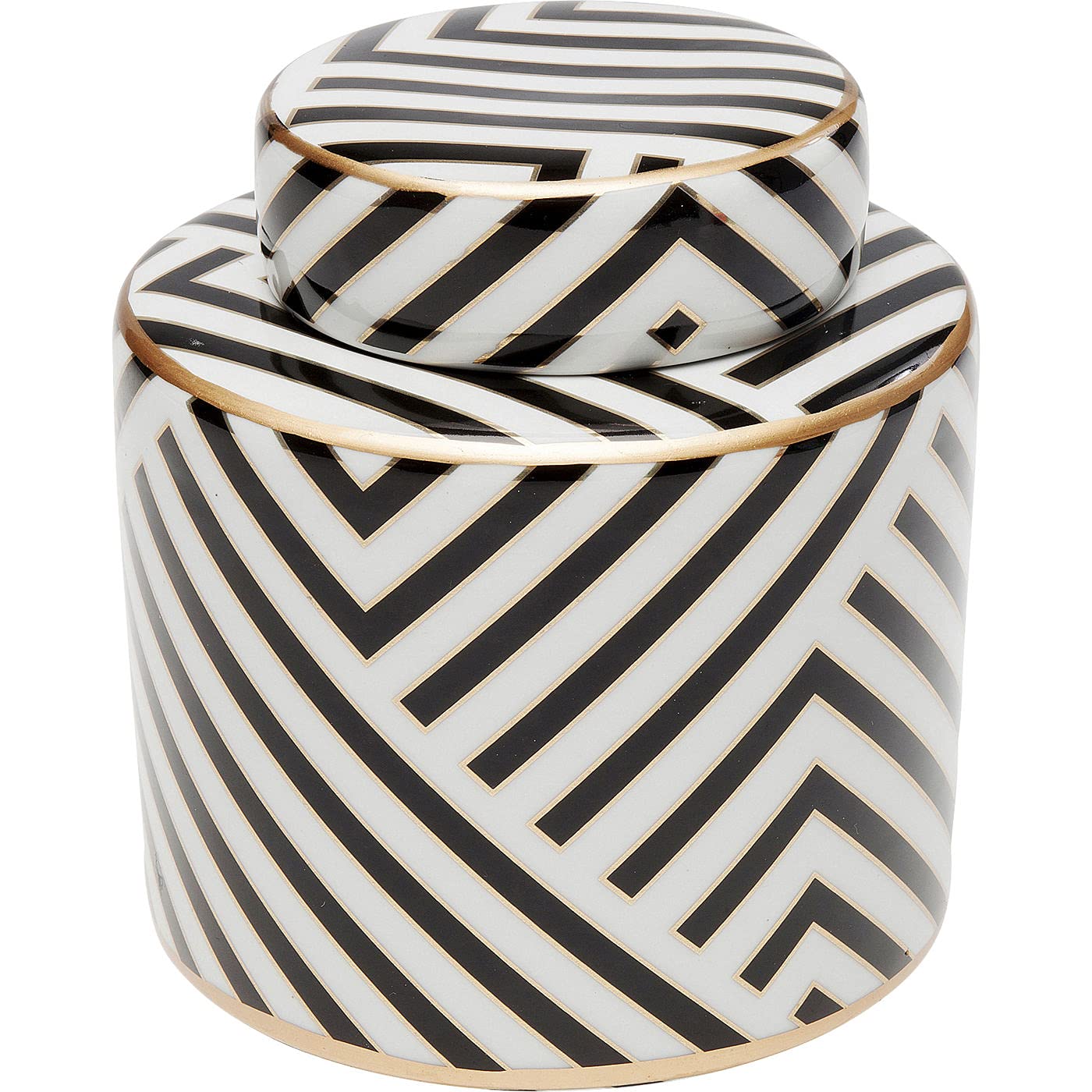 kare-design-panther-deko-gef-dose-16-cm-schwarz-wei-gold image 5