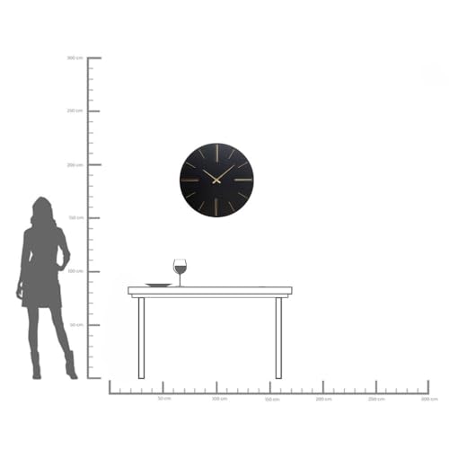 kare-design-wanduhr-luca-schwarz-gold-70-cm-aluminium image 8