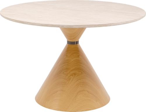 kare-design-cono-esstisch-rund-travertin-eiche-braun-durchmesser-120-cm image 7