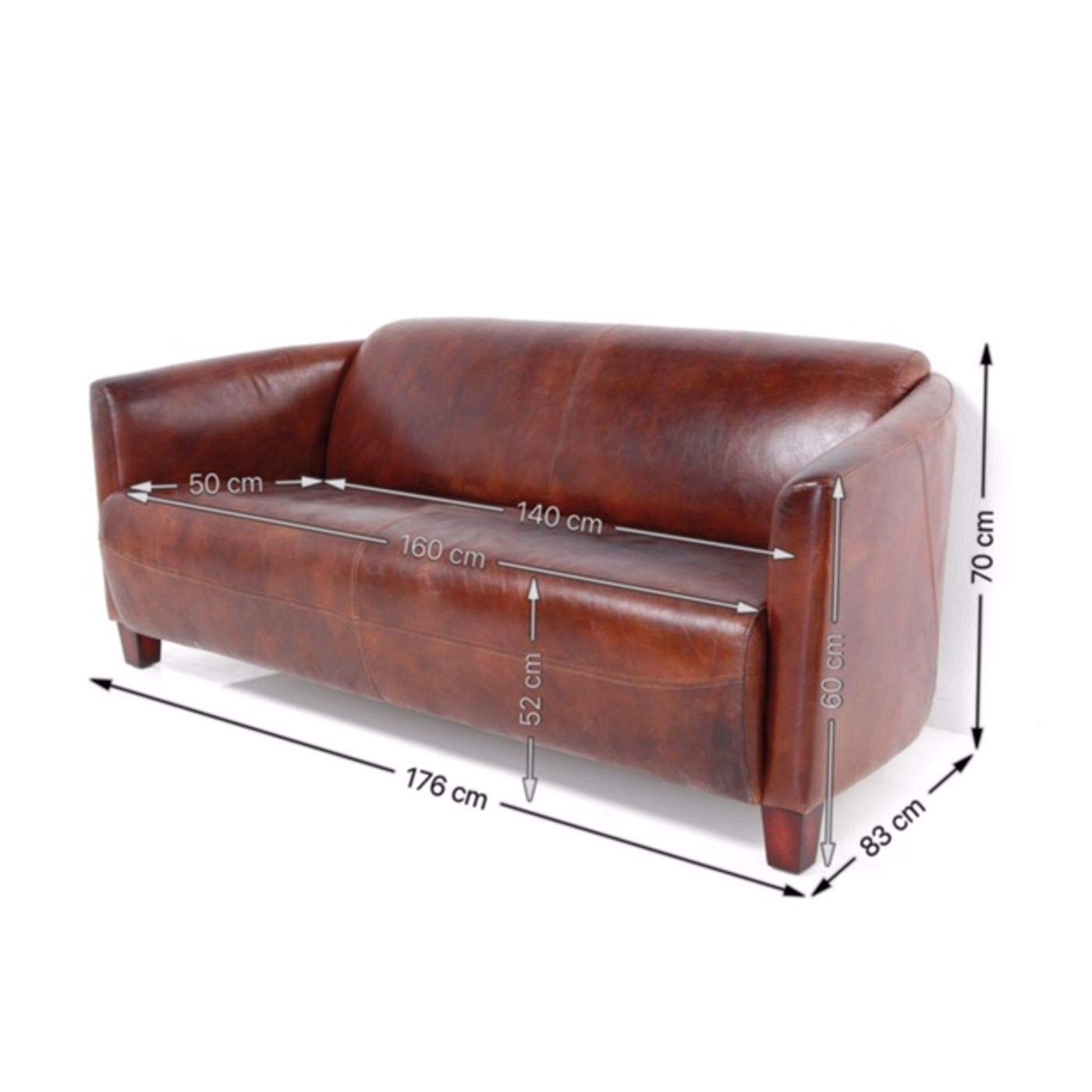 kare-design-sofa-cigar-lounge-2-3-sitzer-ledersofa-cognac-braun-176-cm image 3