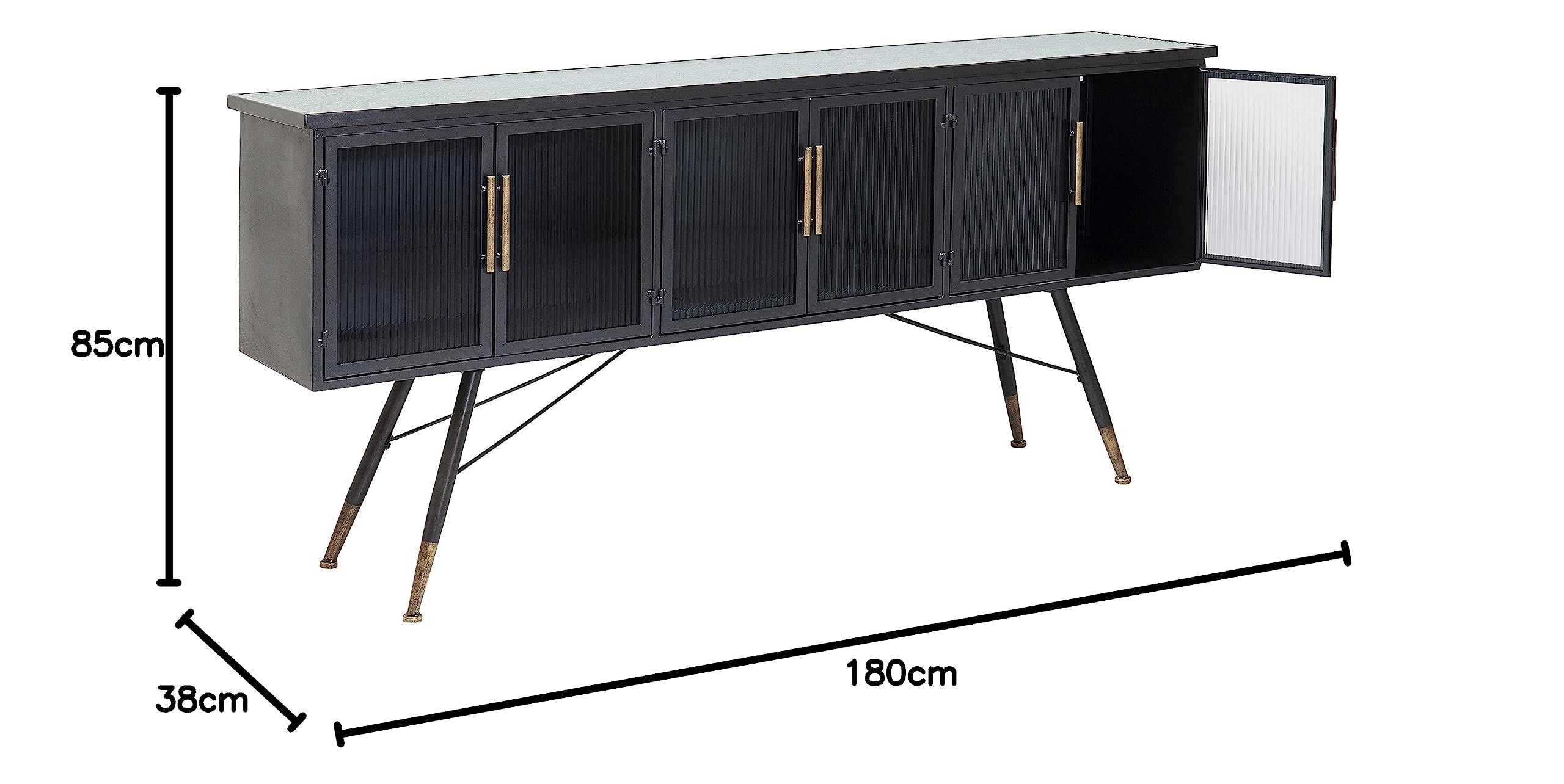 kare-design-la-gomera-sideboard-6-t-ren-180cm-tv-board-kommode-aus-stahl-und-gla image 3