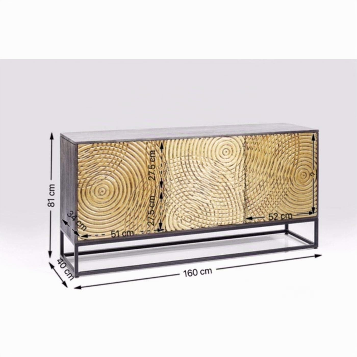 kare-design-sideboard-circulo-gold-massivholz-sideboard-80x160x40-cm image 3