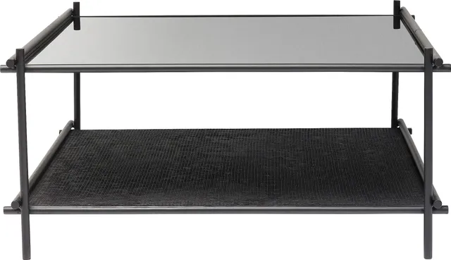 kare-design-couchtisch-mesh-80x80-cm-schwarz-mit-pvc-netzablage image 1