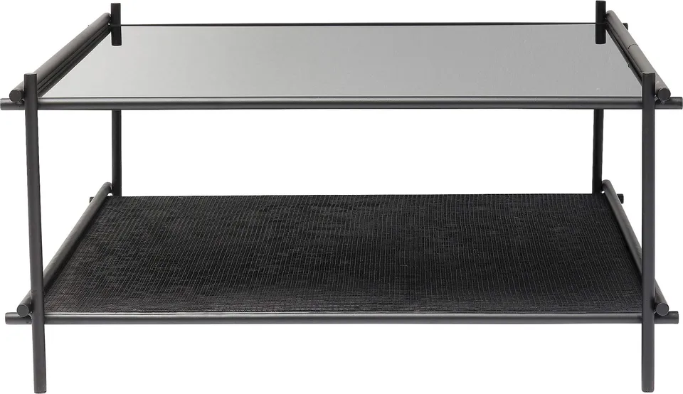 kare-design-couchtisch-mesh-80x80-cm-schwarz-mit-pvc-netzablage image 1