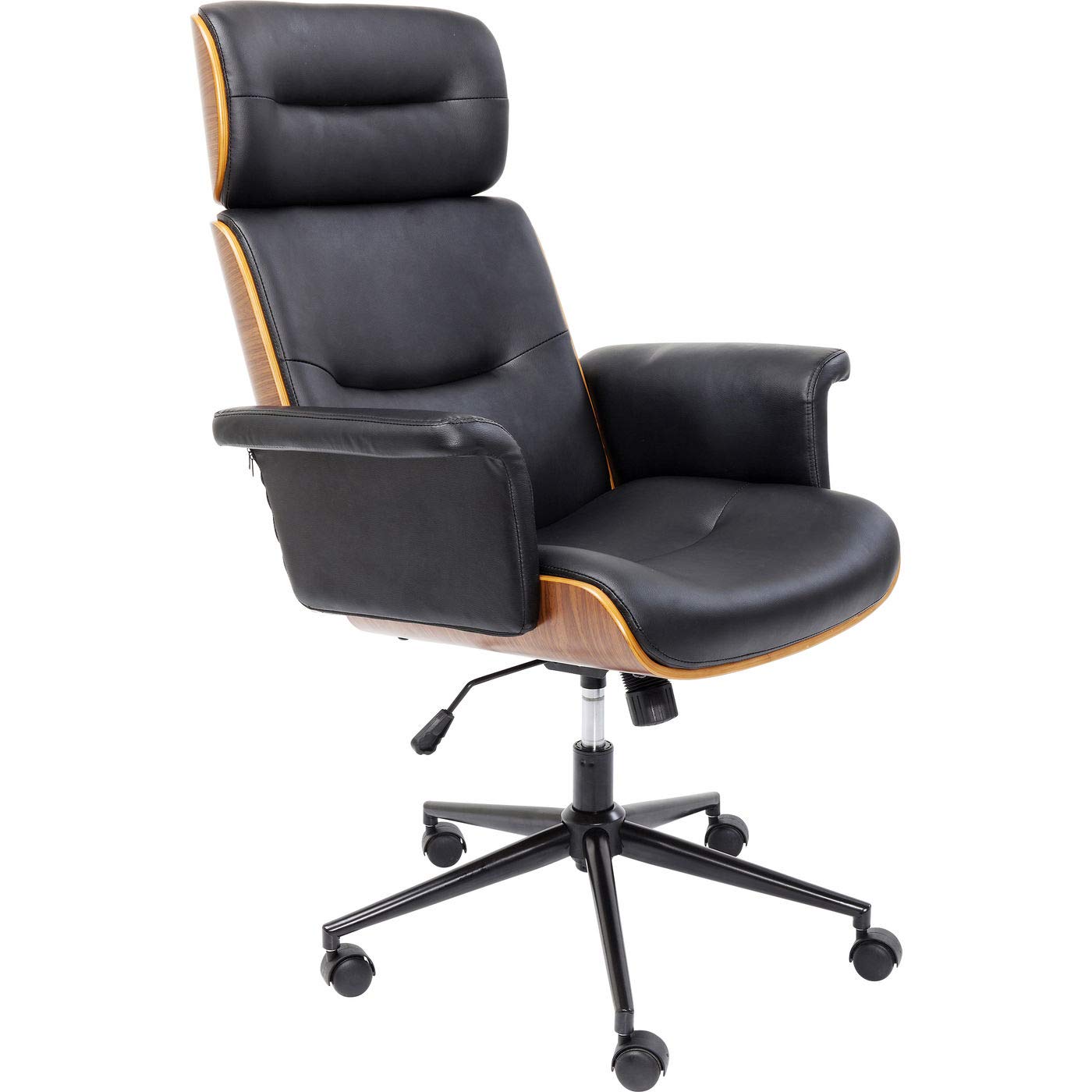 kare-design-b-rostuhl-drehstuhl-schwarz-119x73x76-cm-kunstleder-kippfunktion image 4