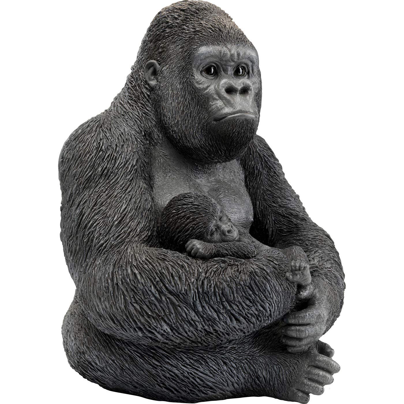kare-design-deko-objekt-cuddle-gorilla-family-schwarz-40x33x31-cm image 4