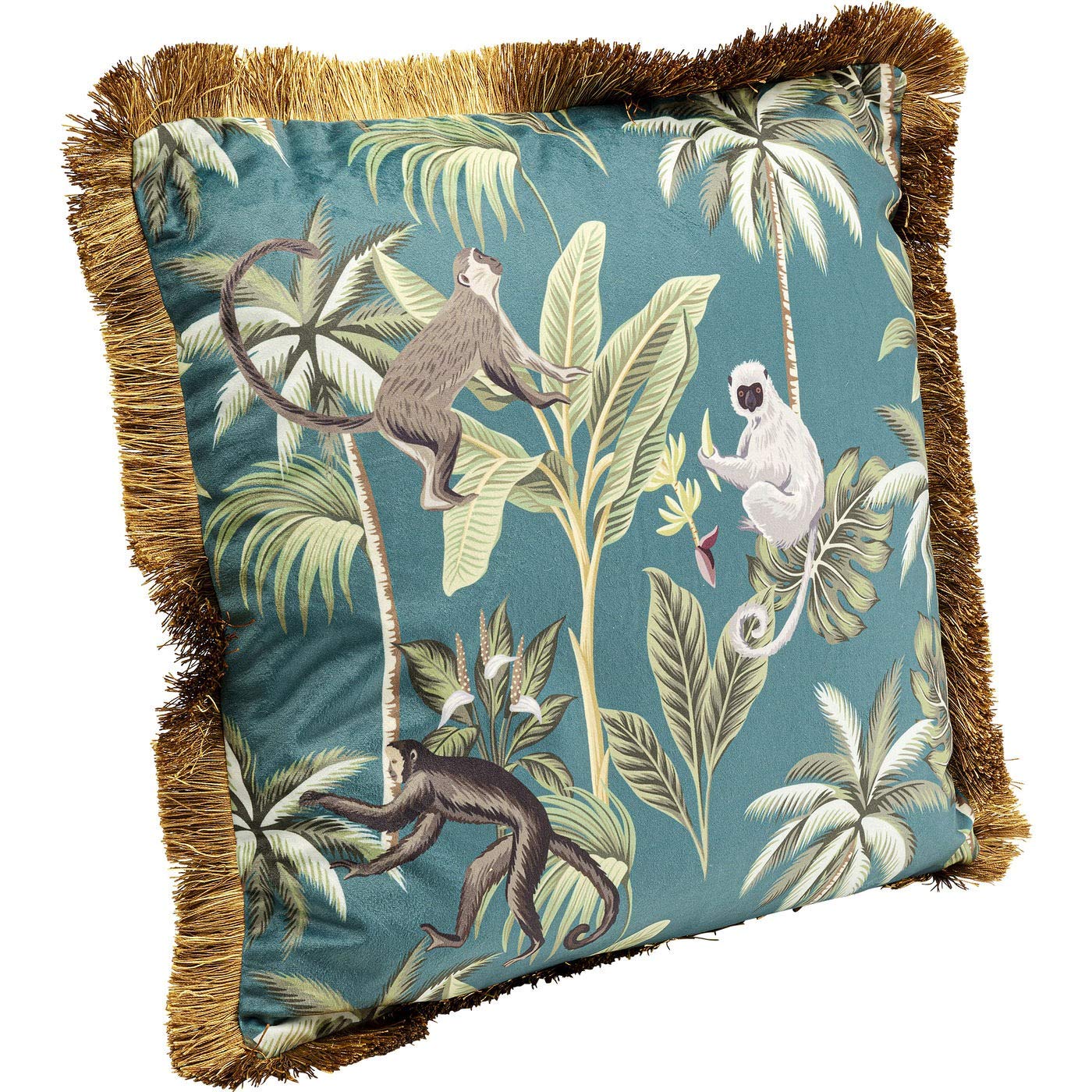 kare-design-jungle-fever-kissen-gold-blau-45x45-cm-dekokissen-mit-fransenkante-u image 4