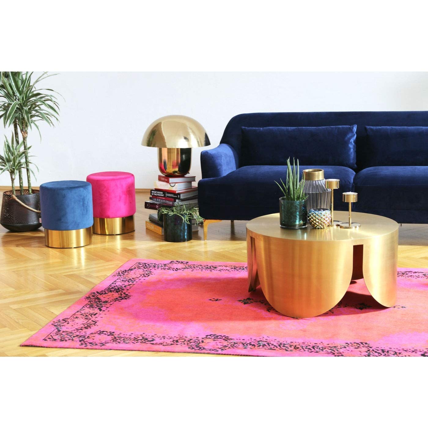 kare-design-cherry-brass-polsterhocker-samt-rose-rosegold-42x35x35-cm image 3