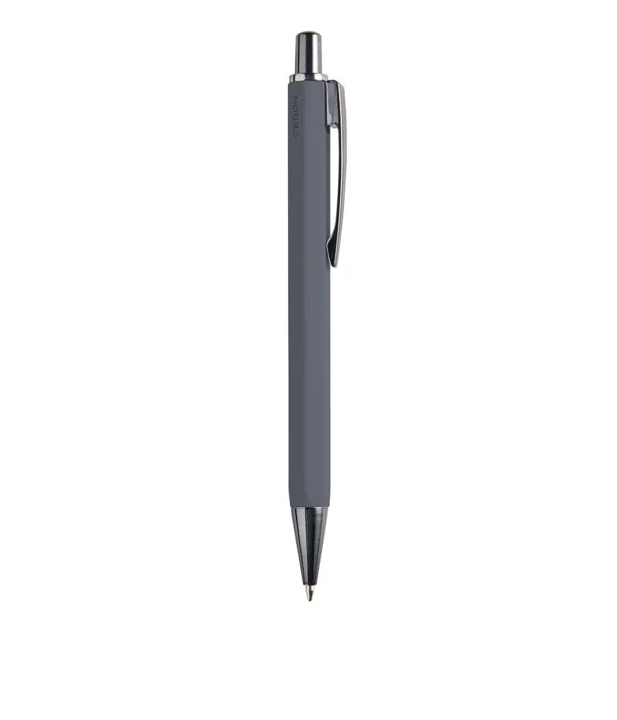 cedon-kugelschreiber-anthrazit-druckkugelschreiber-aluminium-sechseckig image 1