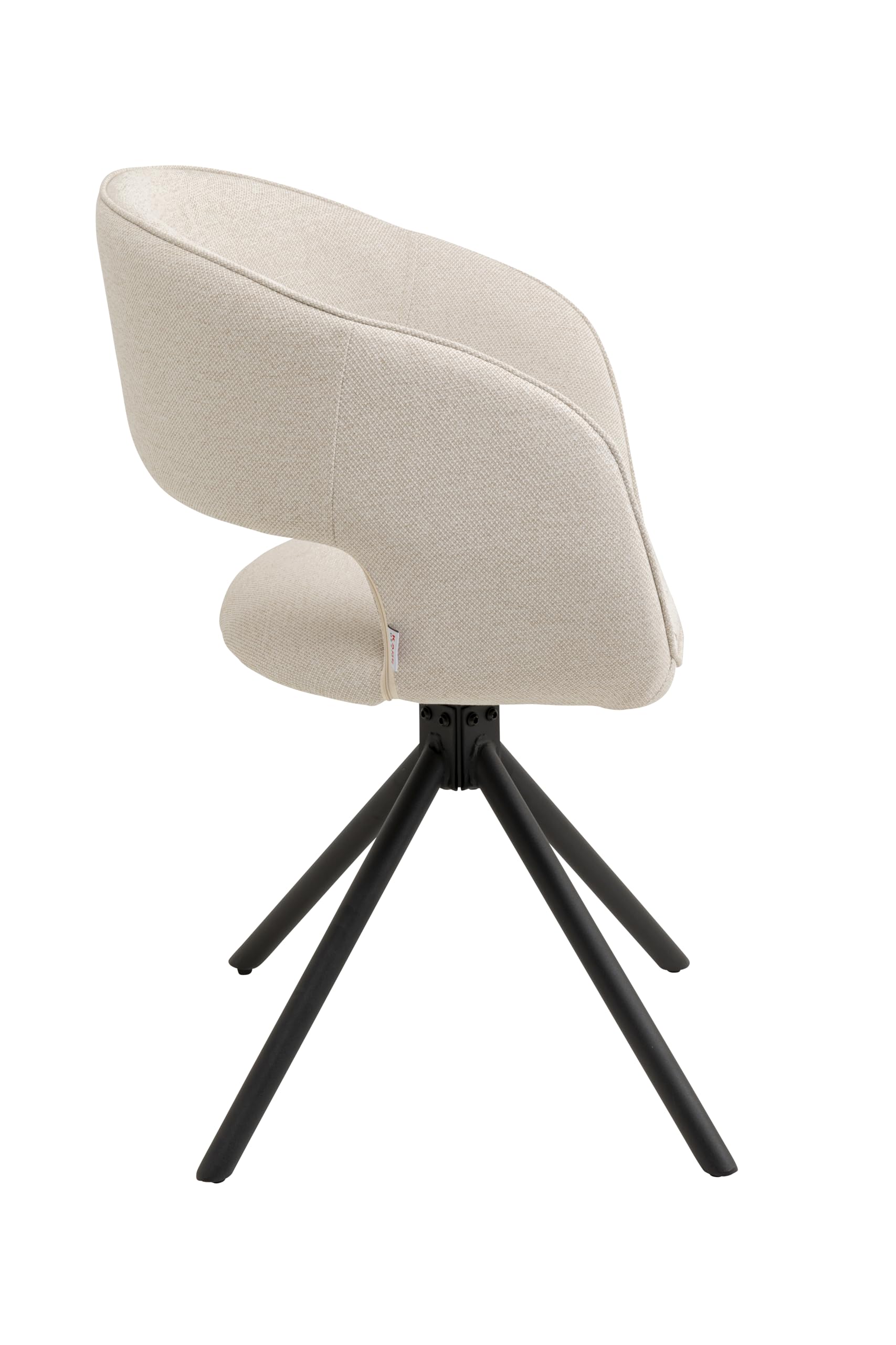 kare-design-drehstuhl-gina-schwarz-beige-80x54x53-cm-drehbar image 5