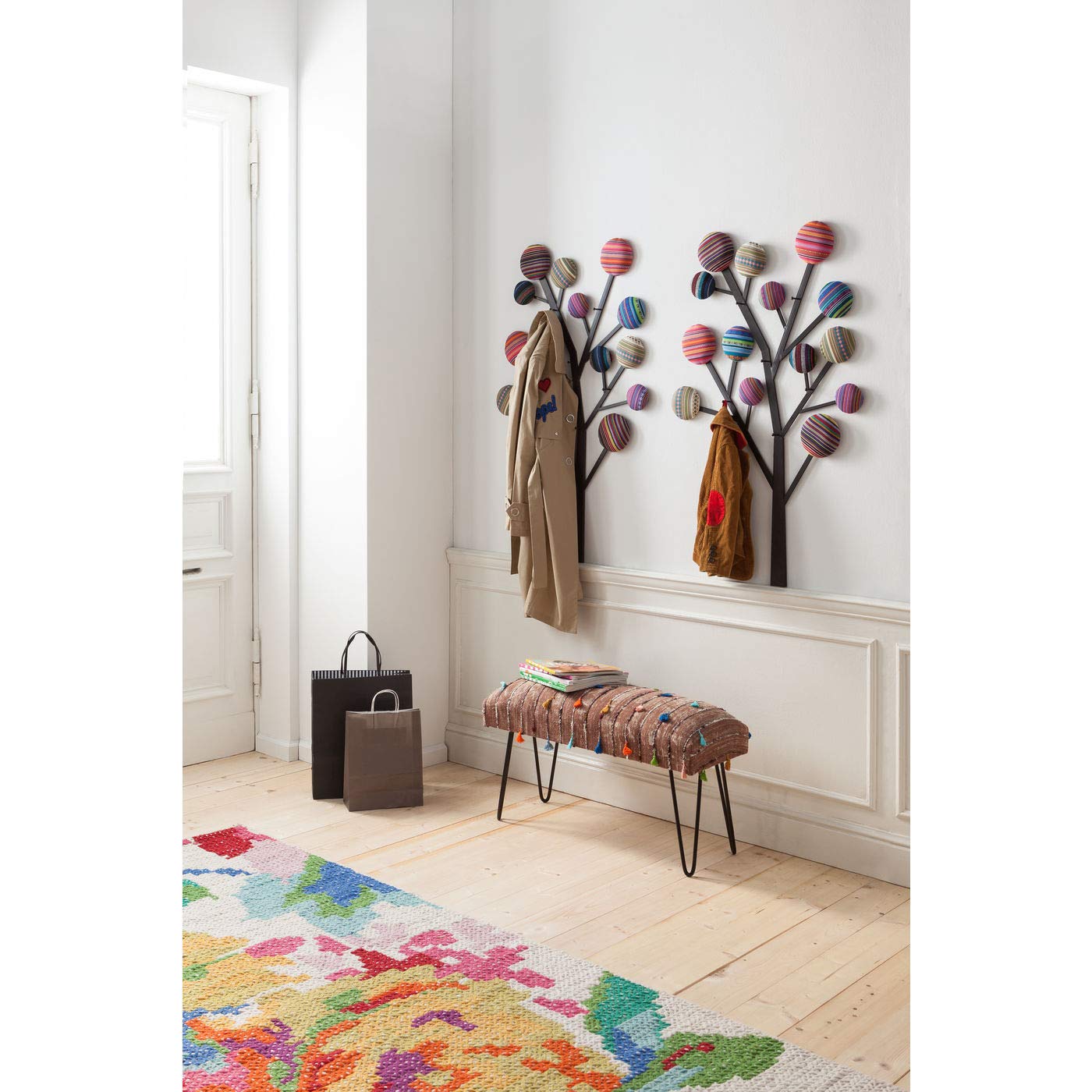 kare-design-wandgarderobe-bubble-tree-mehrfarbig-garderobenleiste-mit-6-haken-11 image 2
