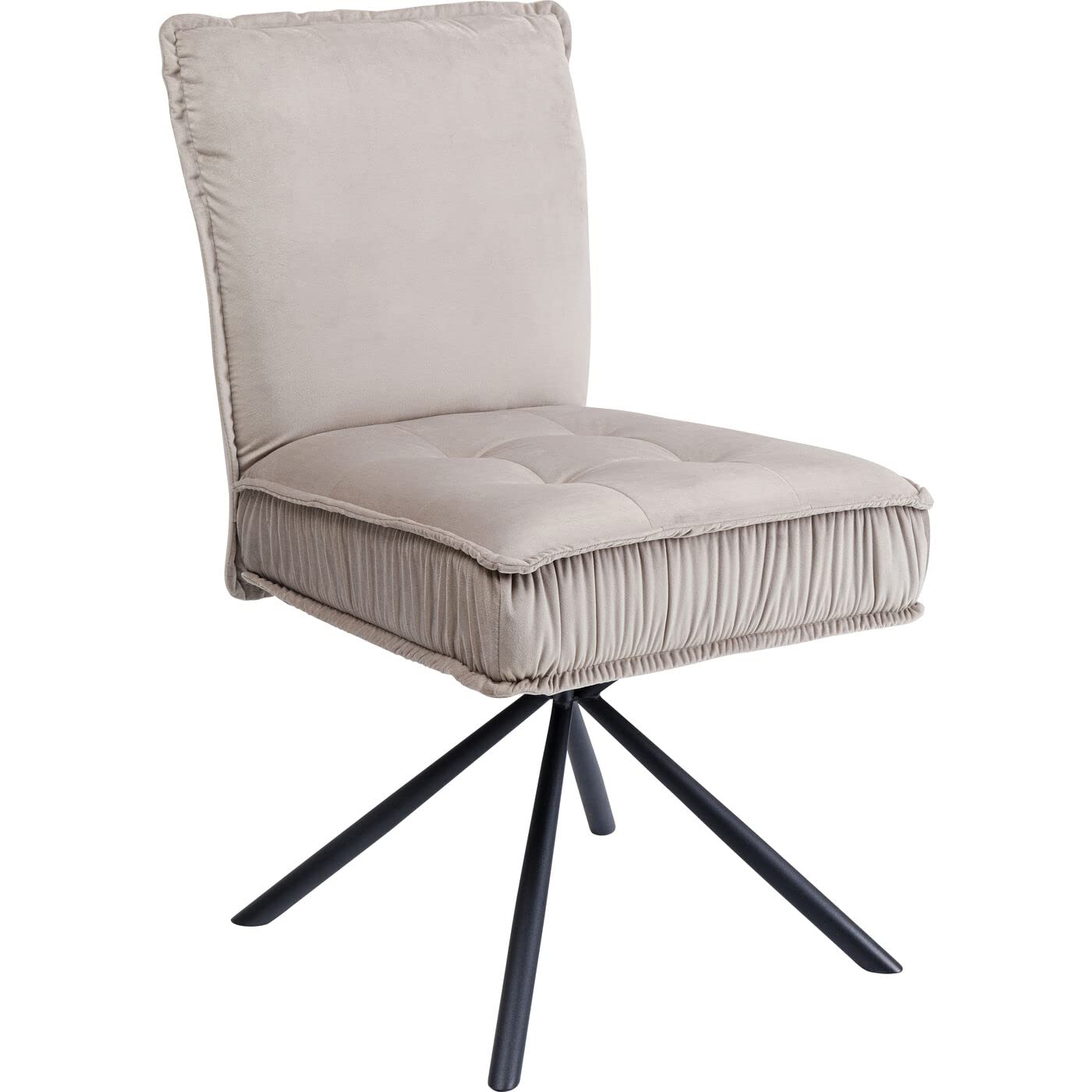kare-design-stuhl-chelsea-grau-samtoptik-drehstuhl-91x50x60-cm image 3