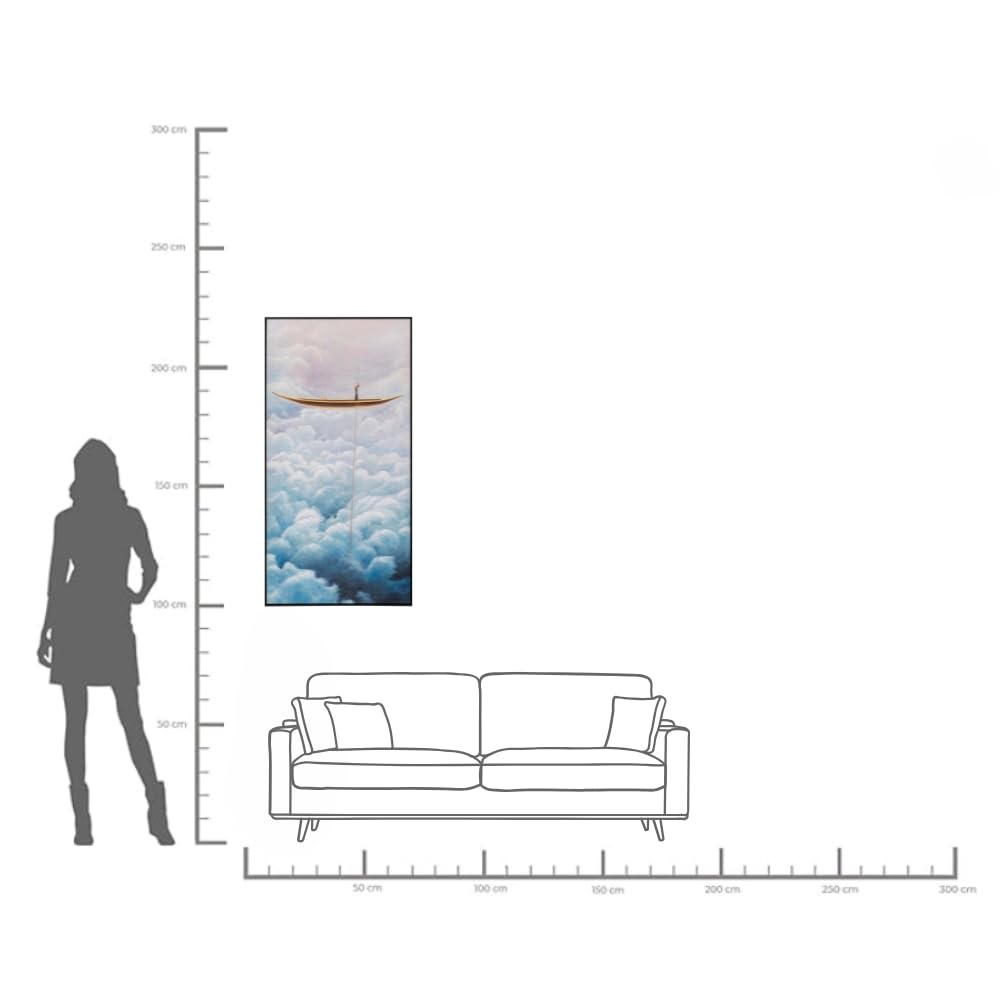 kare-design-leinwandbild-cloud-boat-120x60-cm-mehrfarbig-mit-massivholzrahmen image 3