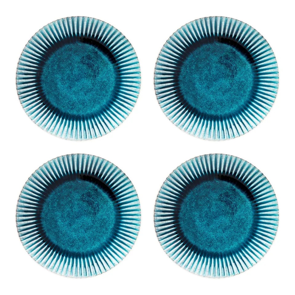 kare-design-teller-azur-rim-essteller-set-4-teilig-blau-28-8-cm-steingut image 1