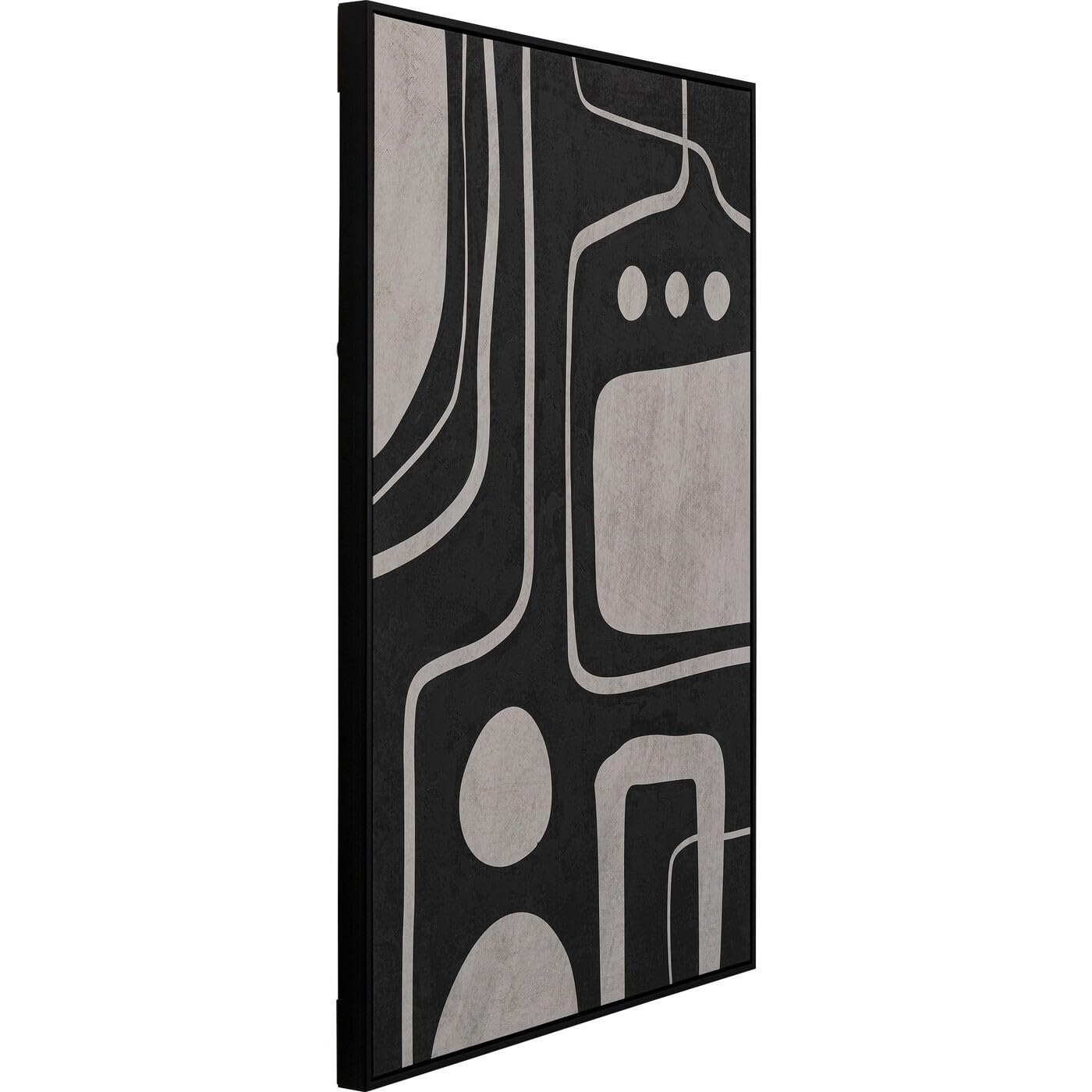 kare-design-wandbild-artistic-blacky-schwarz-wei-gerahmtes-bild-110x70-cm image 4