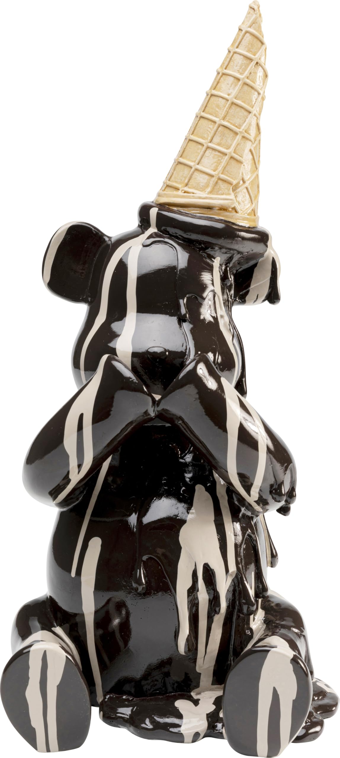 kare-design-deko-figur-sitting-gelato-bear-b-r-schwarz-37-cm image 1