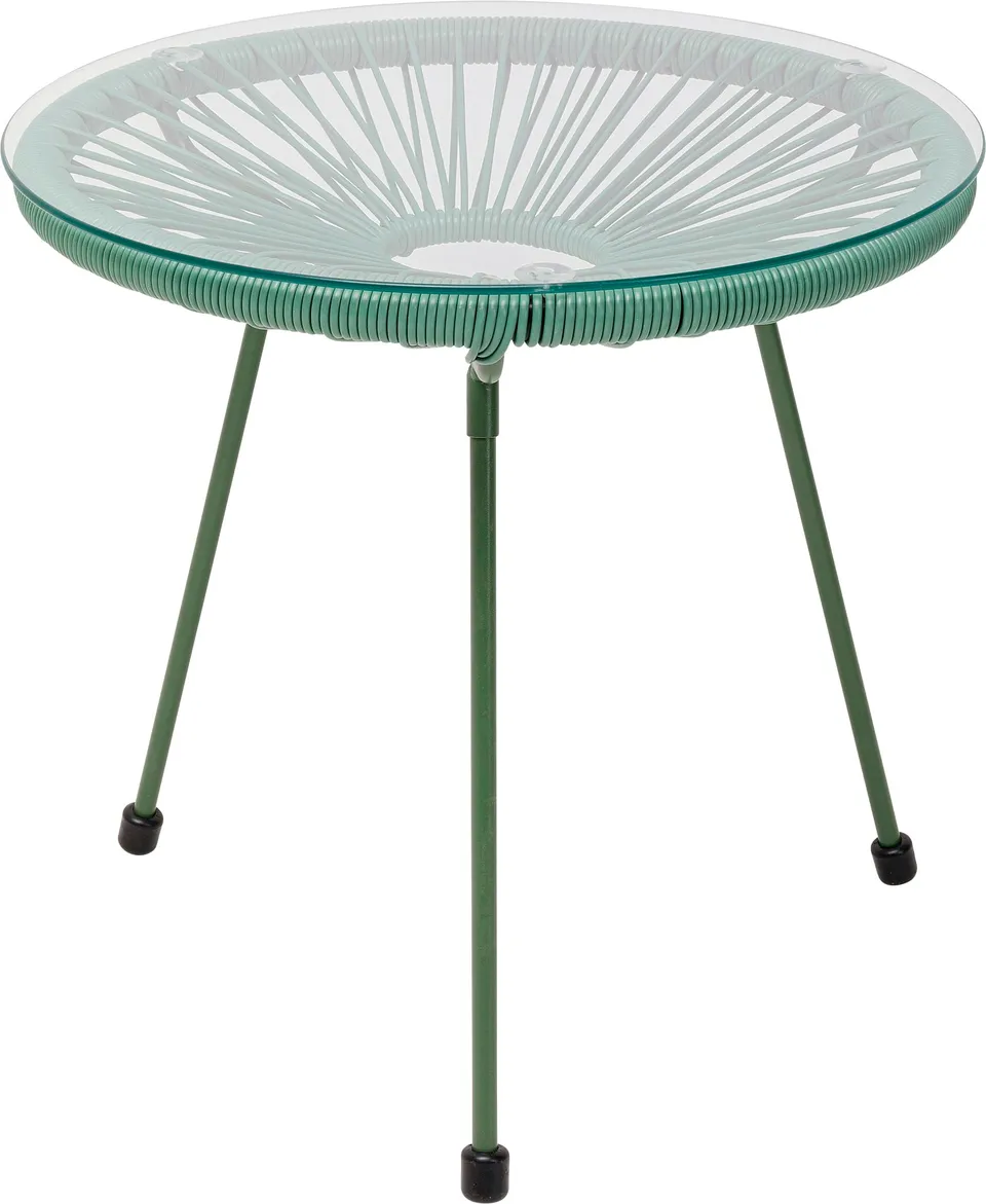 kare-design-beistelltisch-acapulco-mono-gr-n-indoor-outdoor-retro image 1