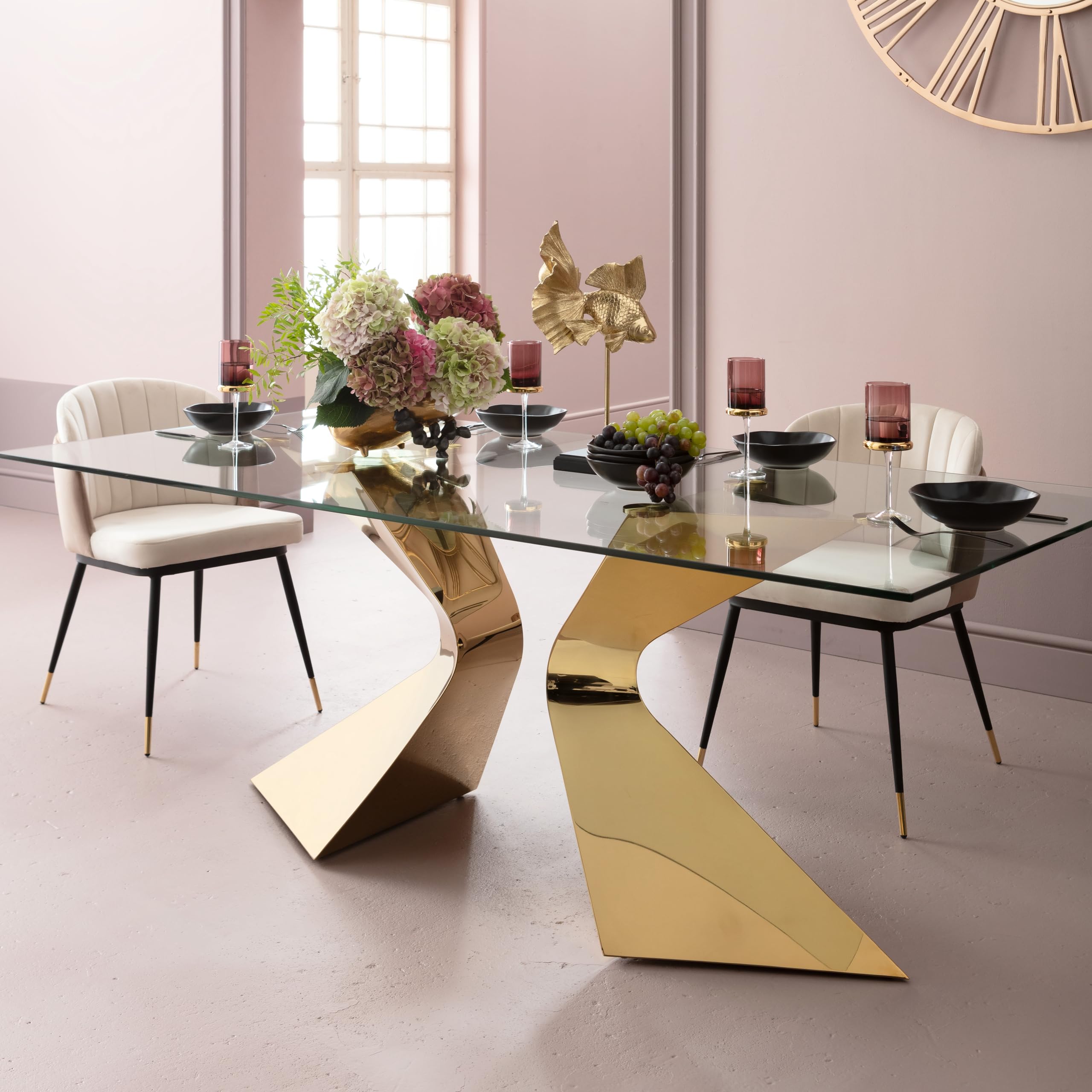 kare-design-tisch-gloria-gold-200x100-cm-glastisch-esstisch image 2