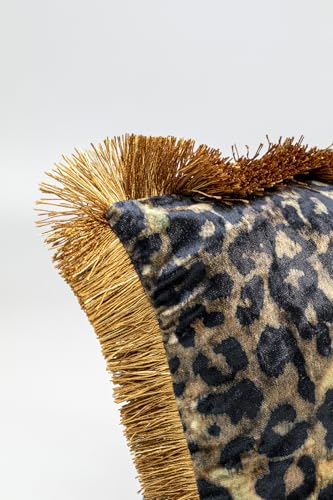 kare-design-leo-fringe-dekokissen-braun-gold-55x55-cm-leoparden-motiv-mit-franse image 8
