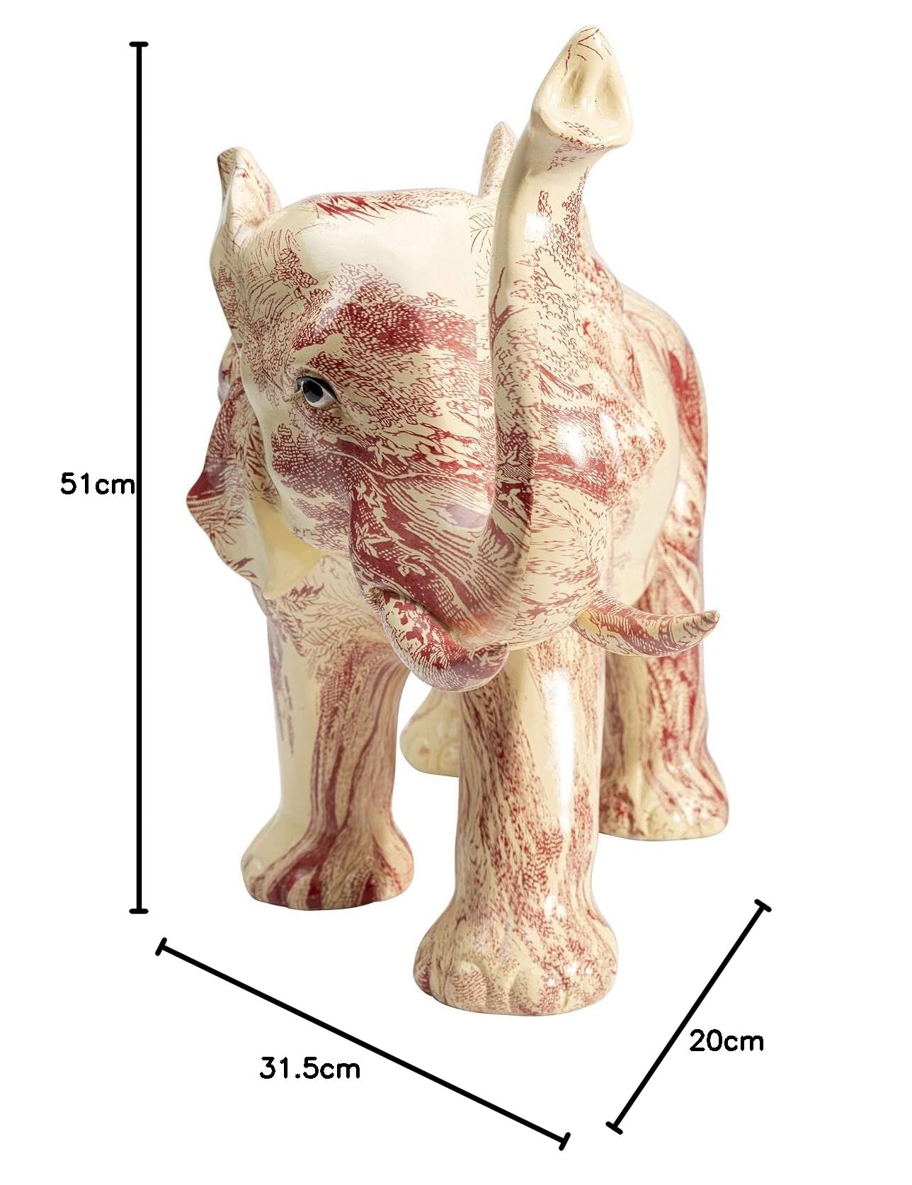 kare-design-dekofigur-elephant-hathi-51-cm-handgearbeiteter-elefant-aus-kunstste image 5