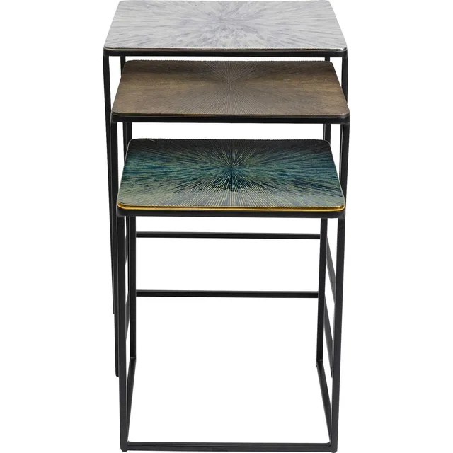 kare-design-beistelltisch-ray-square-3er-set-quadratisch-schwarz-58x48x48-cm image 1