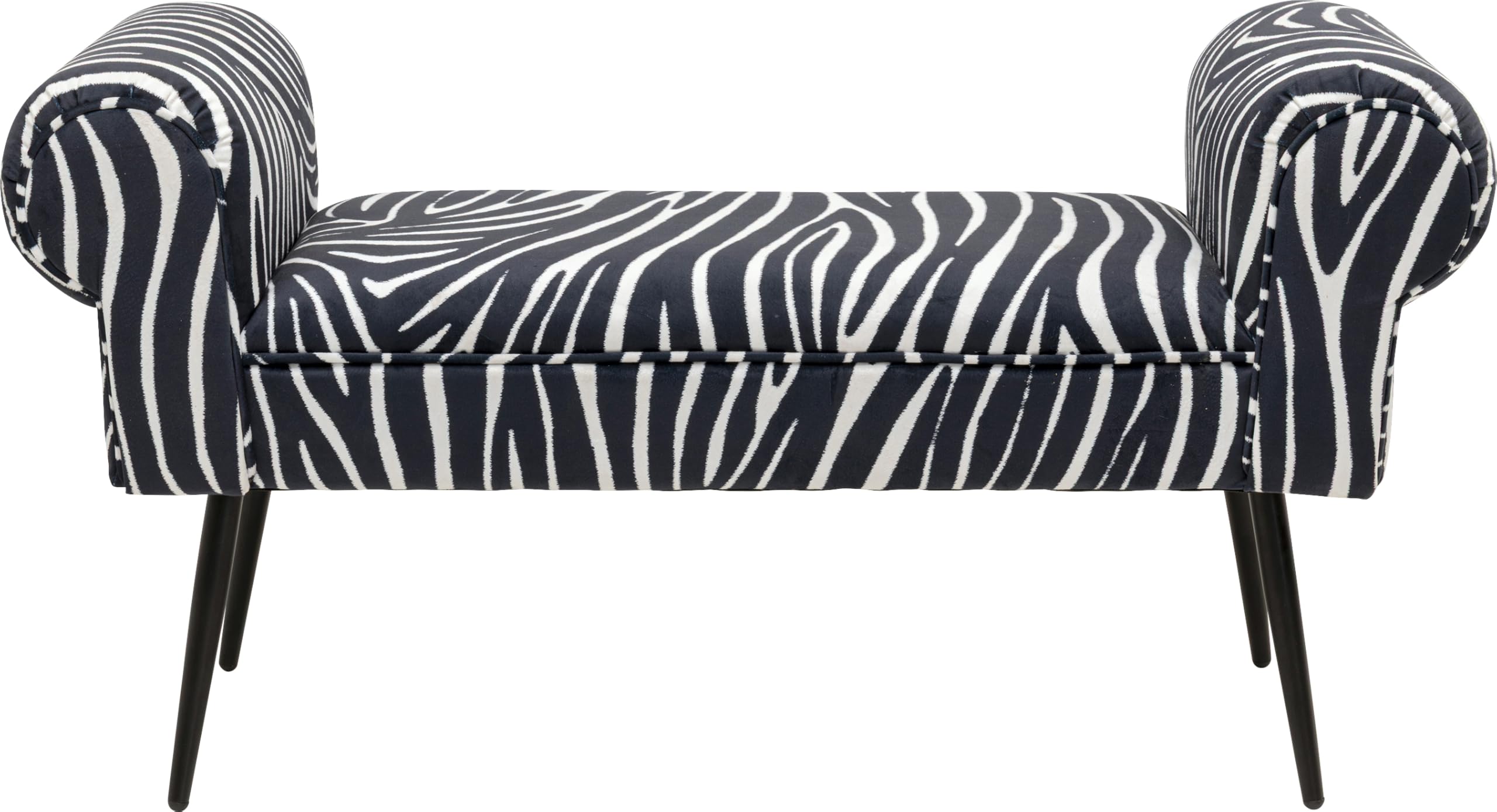 kare-design-bank-wing-zebra-sitzbank-polsterbank-grau-100x35x54-cm image 1