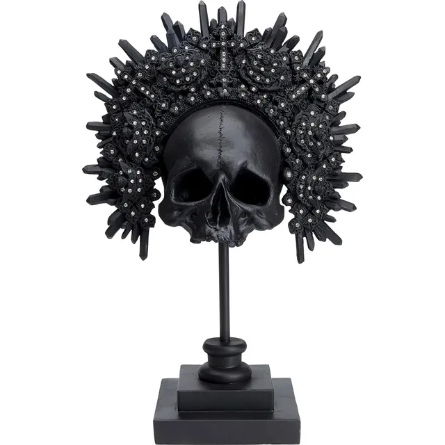 kare-design-king-skull-totenkopf-skulptur-schwarz-48-5-cm image 1