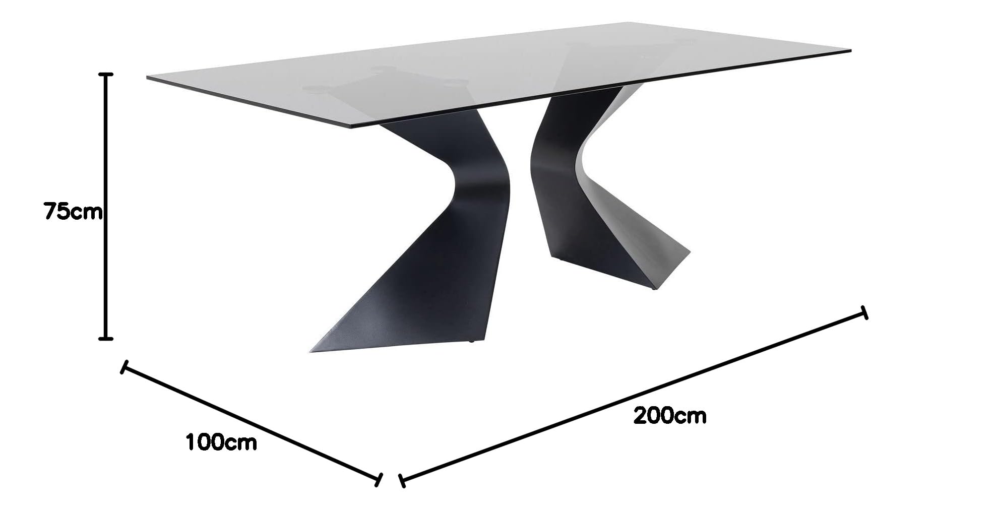 kare-design-gloria-tisch-schwarz-200x100-cm-esstisch-glastisch-f-r-6-8-personen image 3