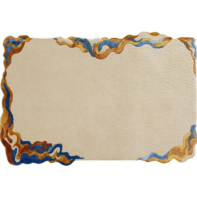 kare-design-teppich-waves-170x240-cm-beige-wolle-viskose image 1