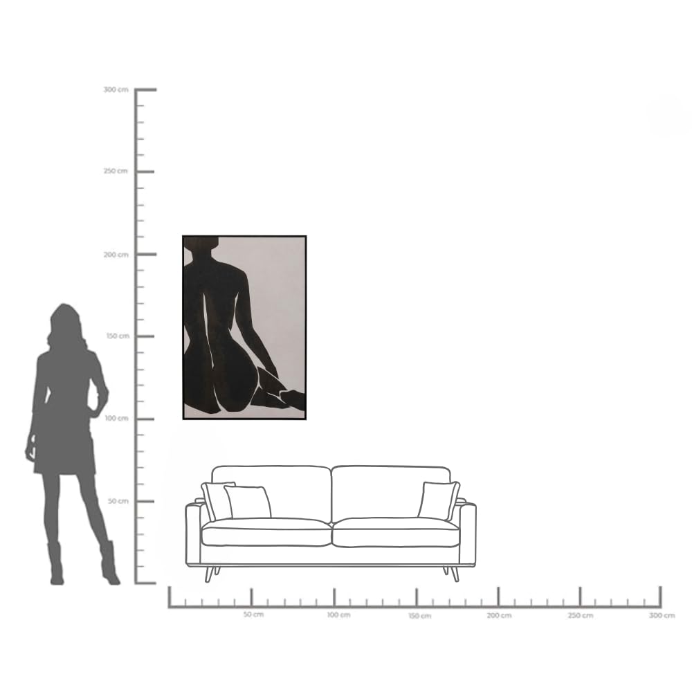 kare-design-nude-lady-leinwandbild-113x73-cm-schwarz-wei-mit-rahmen image 3