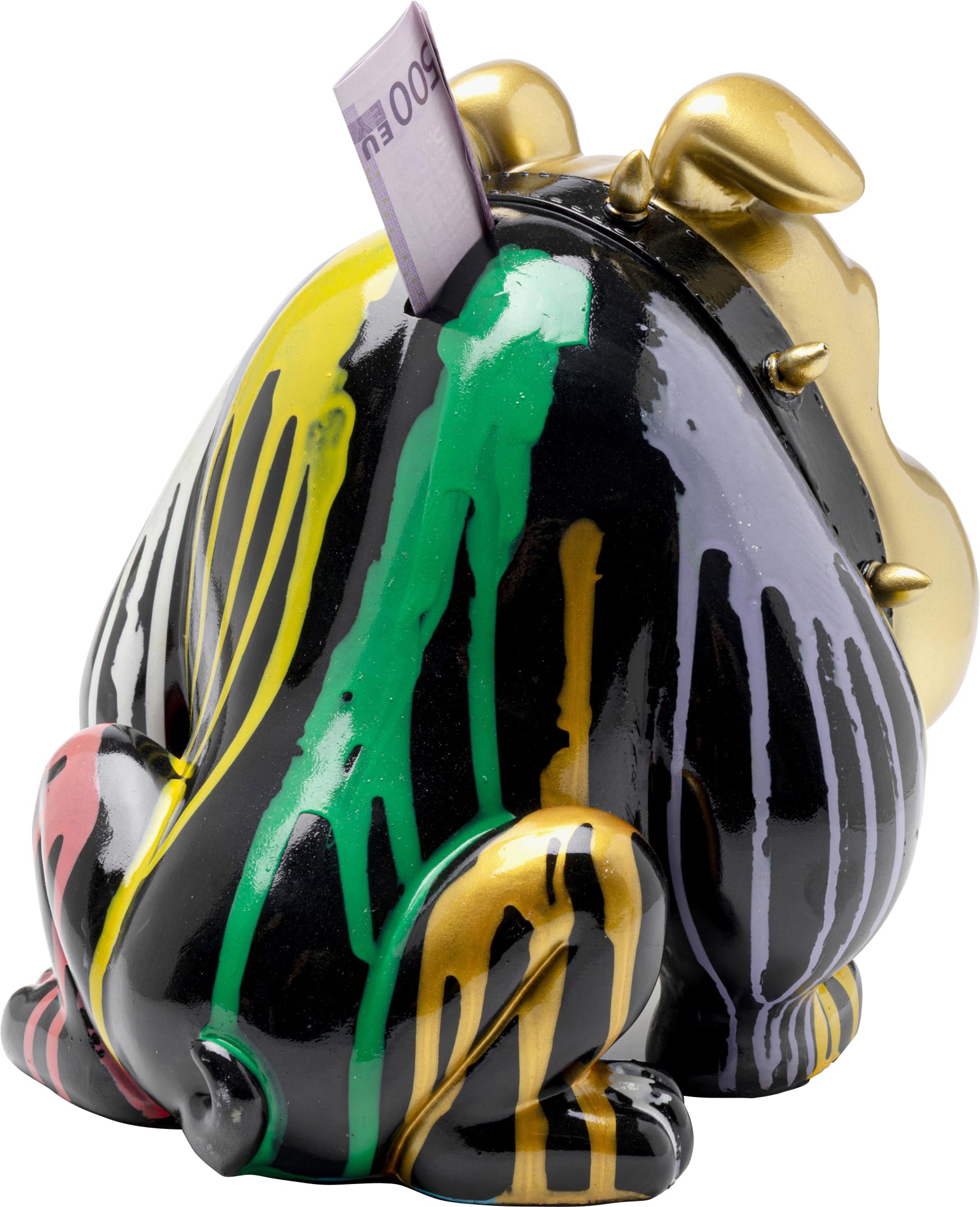 kare-design-spardose-mad-dog-spardose-23-cm-mehrfarbig-graffiti-hund-handbemalt image 2