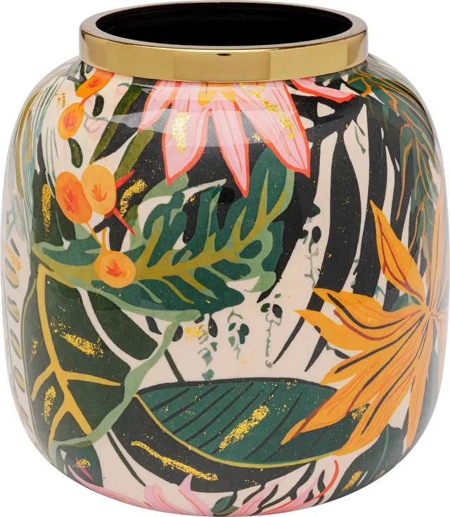 kare-design-vase-jungle-mehrfarbig-17-cm-blumenvase-tischvase image 1