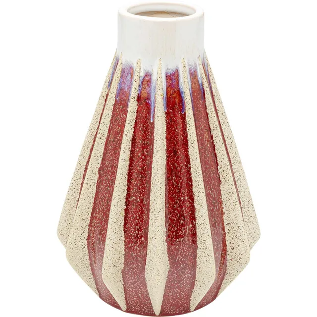 kare-design-vase-tic-tac-rot-24-cm-handgearbeitete-keramik-blumenvase image 1