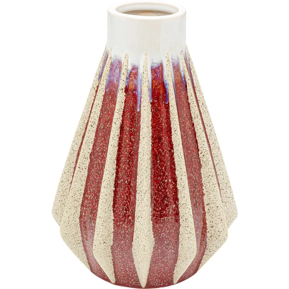 kare-design-vase-tic-tac-rot-24-cm-handgearbeitete-keramik-blumenvase image 1