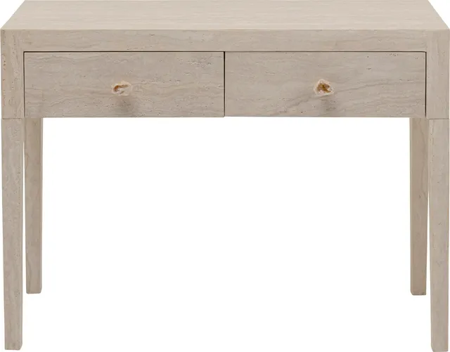 kare-design-konsole-travertino-drawers-100x77x40-cm-beige-mit-2-schubladen image 1