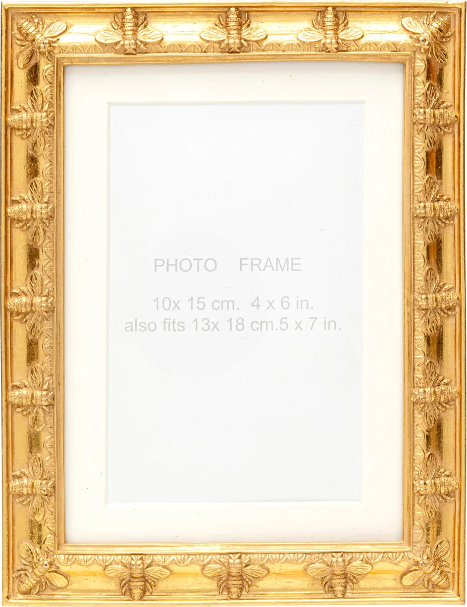 kare-design-bilderrahmen-bienen-gold-fotorahmen-13x18-cm-rechteckig image 1